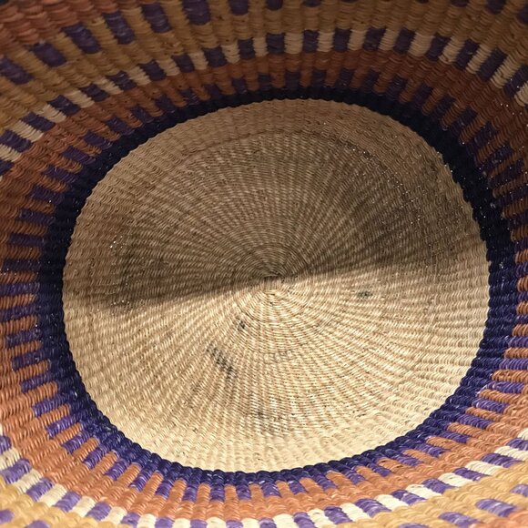 Tote Bag XL Handwoven Striped African Market Basket - Picture 8 of 8